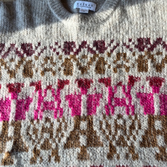 Velvet by Graham and Spencer alpaca wool sweater-size extra small-mutilcolored - Picture 2 of 4